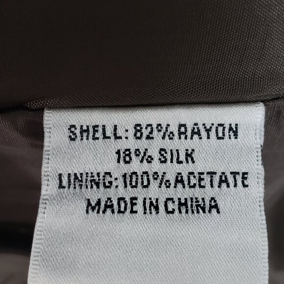 Emanuel Ungaro Velvet Blazer Chocolate Brown Rayon Silk Jacket size 10 Evening - Picture 9 of 14